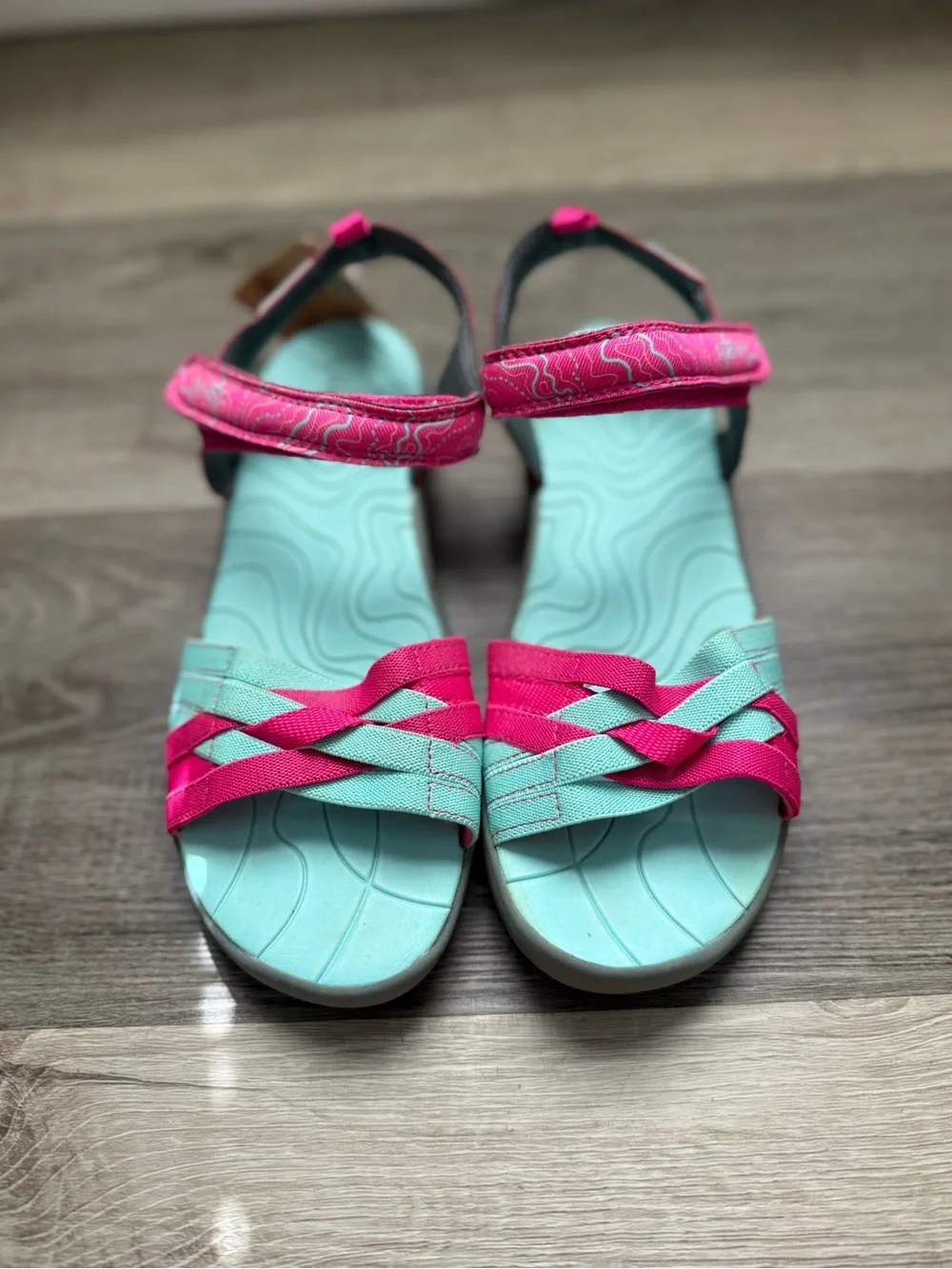 M.A.P Girls Sandals New Pink & Aqua Sport Sandals